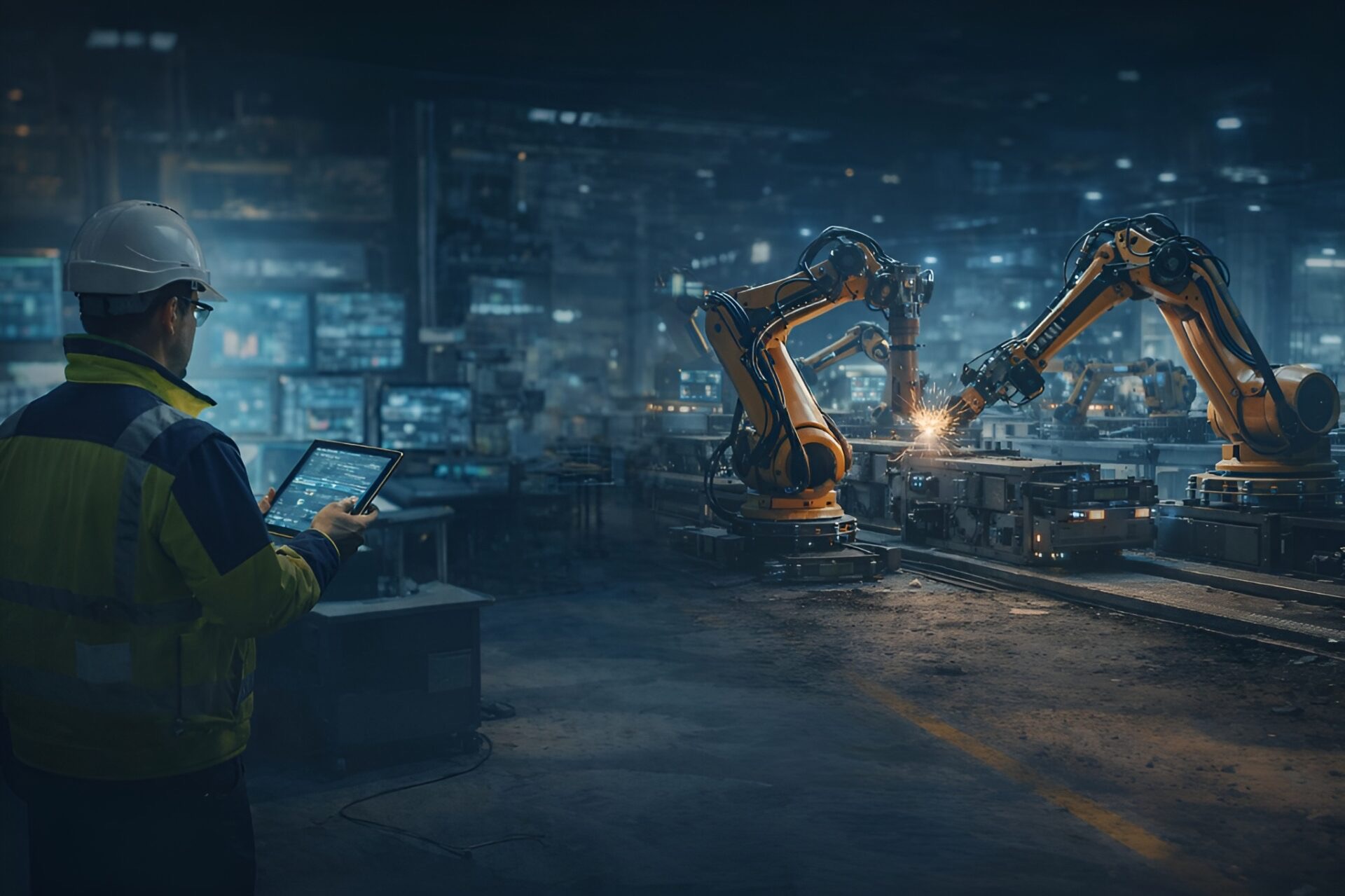 Industrial operator managing automated systems